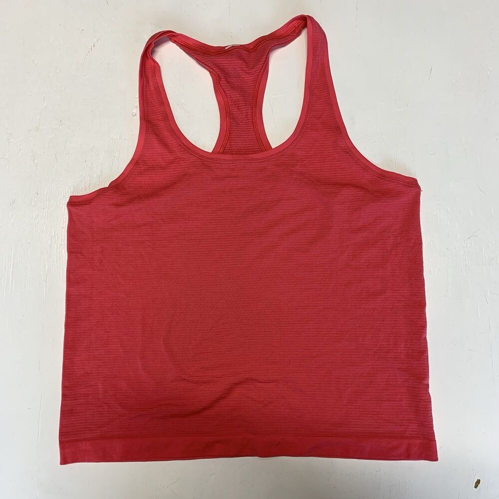 Lululemon Red Racerback Activewear Tank Top Scoop Size 10